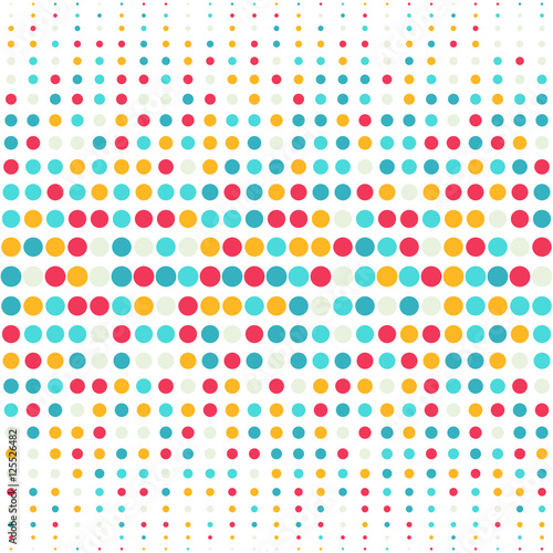 Multicolored dot background for disco party poster