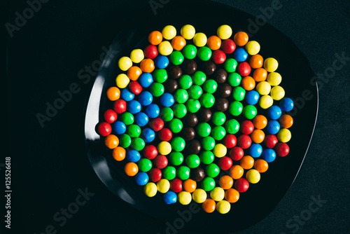 Stampa su tela The question mark out of the candy skittles