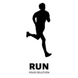 Runner vector logo. Brand's logo in the form of a runner