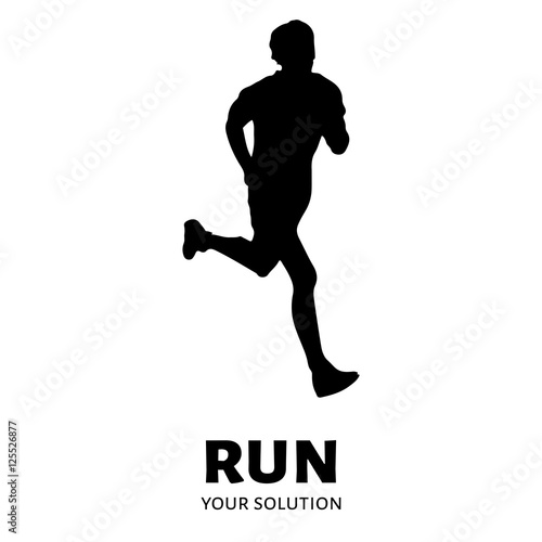 Runner vector logo. Brand's logo in the form of a runner