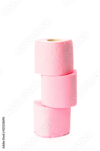 toilet paper isolated on white background