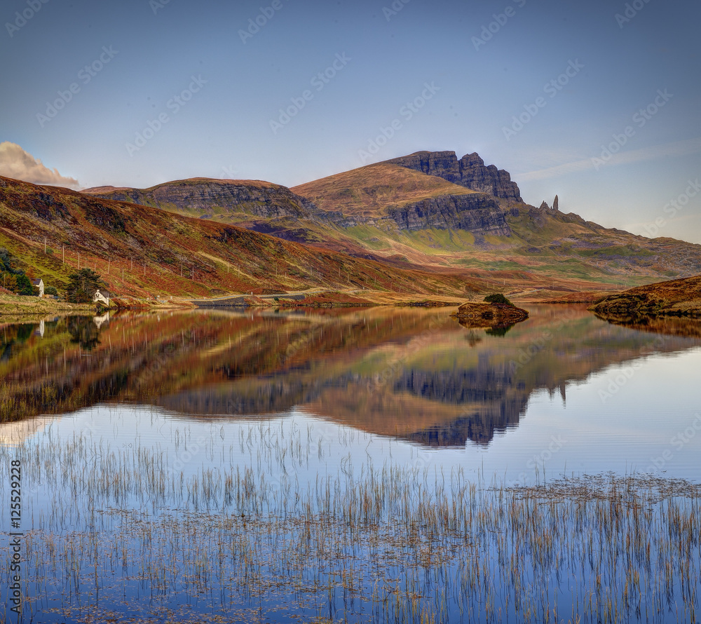 The Storr reflection in Loch Leathan