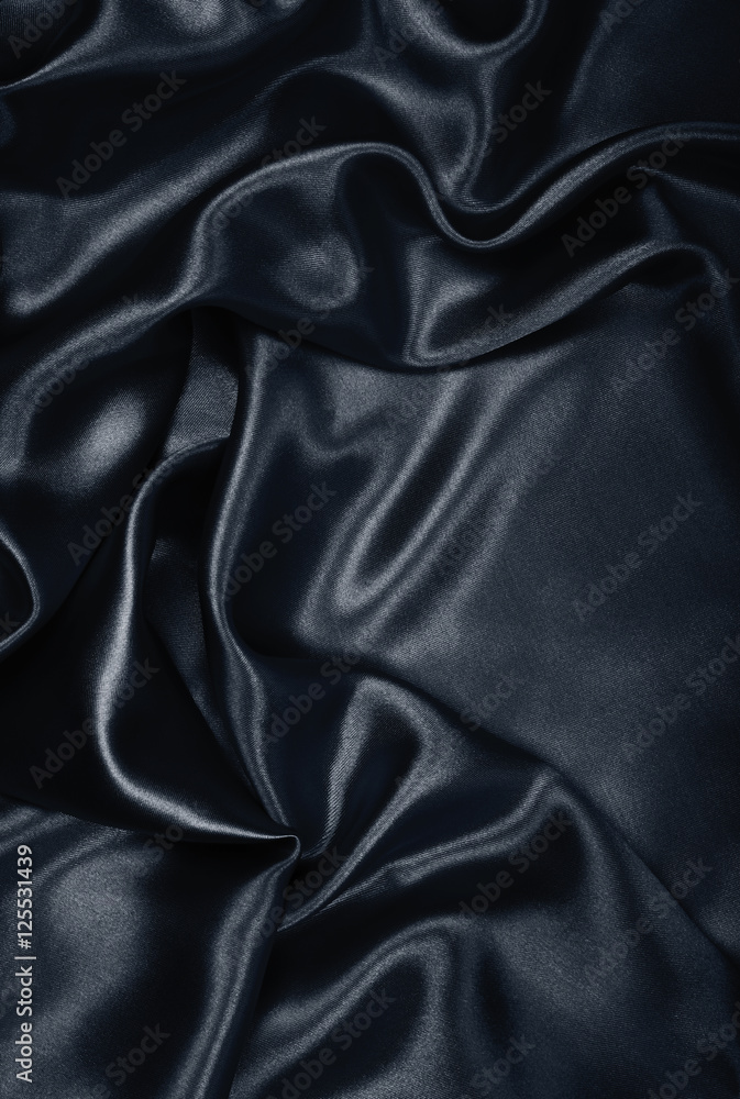 Fototapeta premium Smooth elegant black silk or satin as background