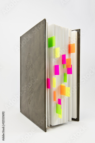 Diary with colored tabs