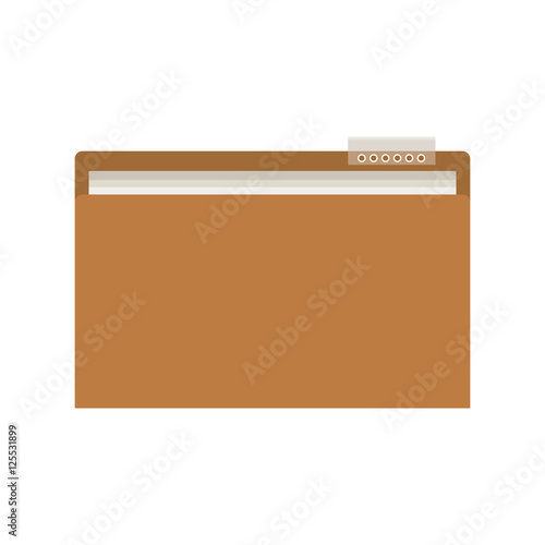 document folder icon over white background. vector illustration