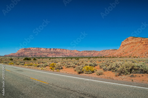 desert road in southwest desert Utah