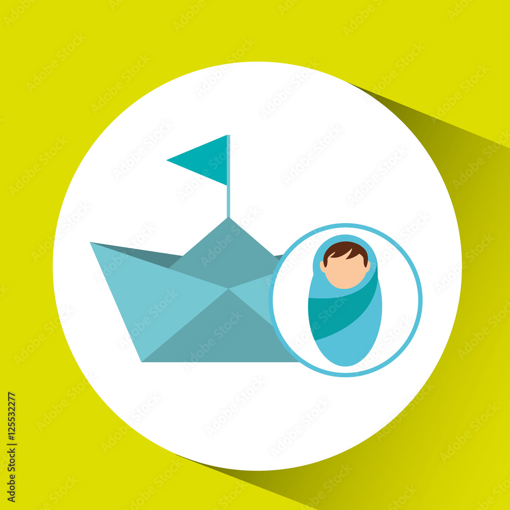 boy newborn wrap paper ship design vector illustration eps 10 boy newborn wrap paper ship design vector illustration eps 10