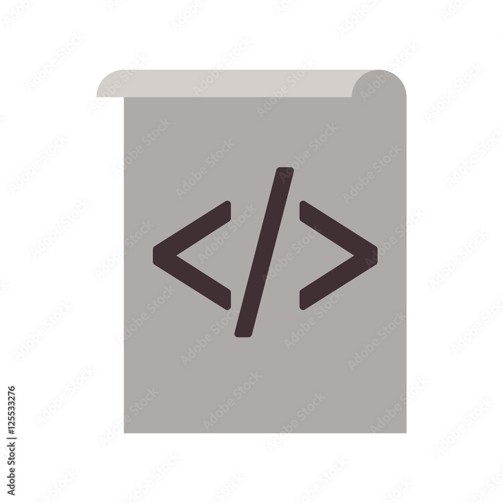 web coding icon over white background. vector illustration web coding icon over white background. vector illustration