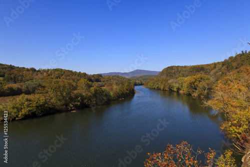 James River in Virginia in the Fall Season