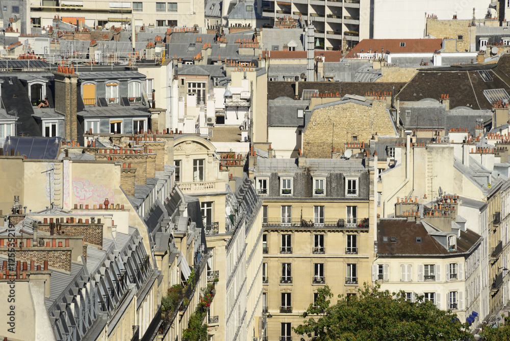 Vue sur les toits de Paris – A view over Paris, France