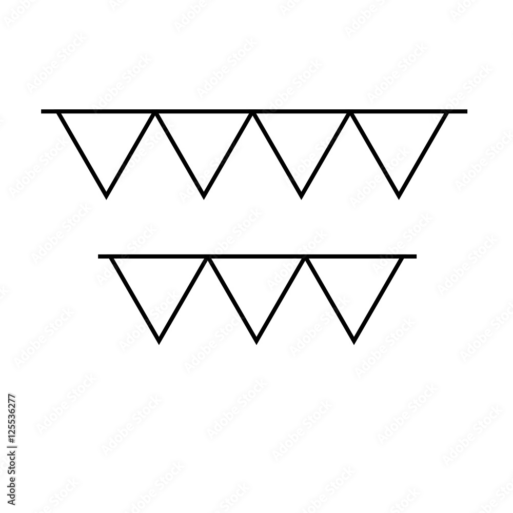 celebration flags outline icon illustration celebration flags outline icon illustration