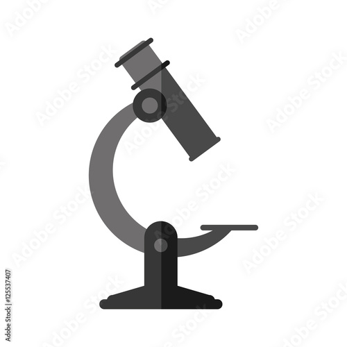 Microscope icon. Science laboratory chemistry and research theme. Isolated design. Vector illustration