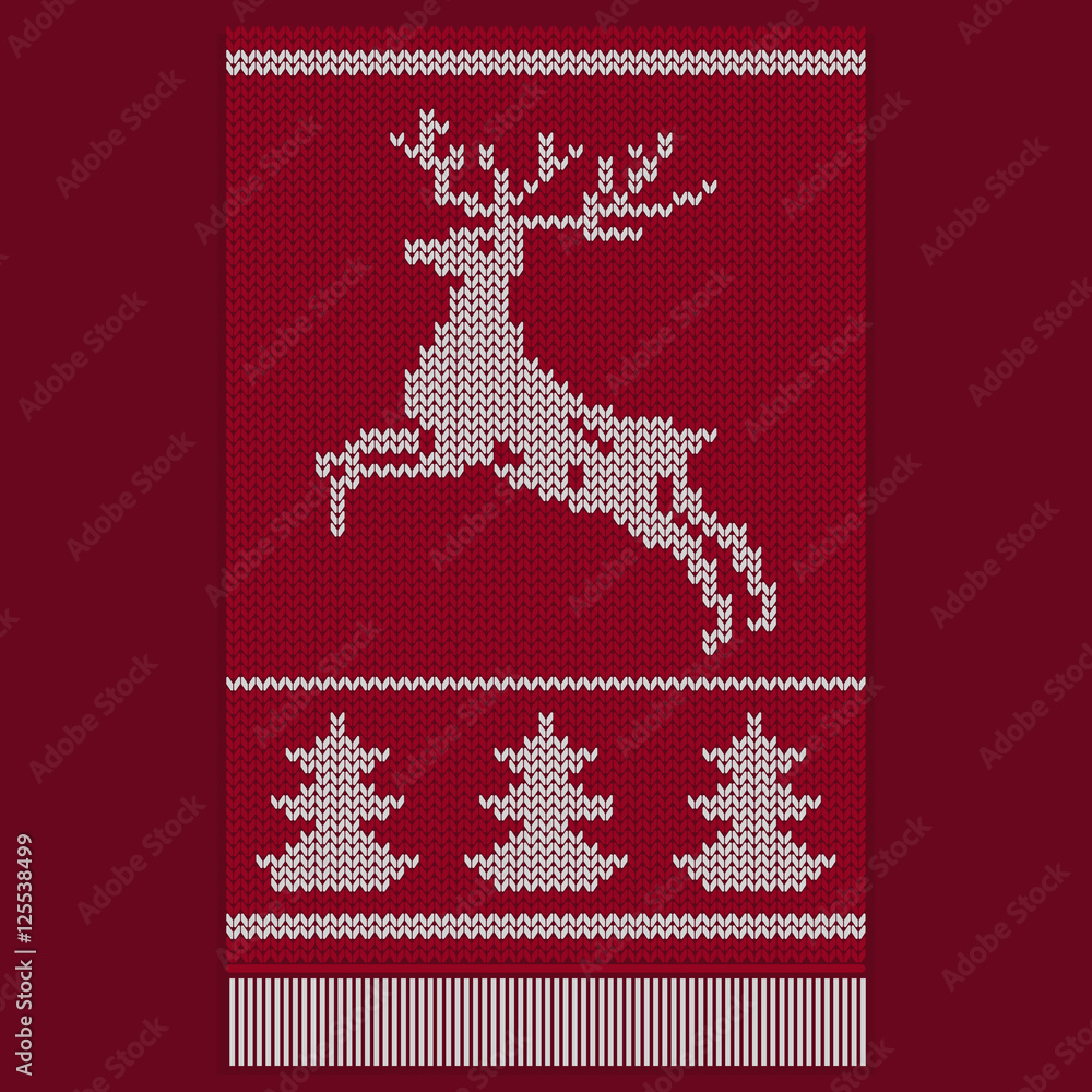 The scarf with a reindeer The scarf with a reindeer