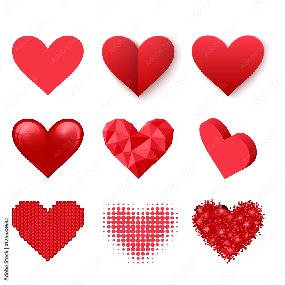 Red heart vector icon Red heart vector icon