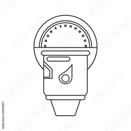 Parking meter icon. Park space road street rule and area theme. Isolated and silhouette design. Vector illustration