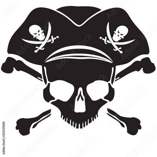 Pirate symbol Jolly Roger skull