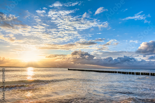 Sunrise at the beach photo