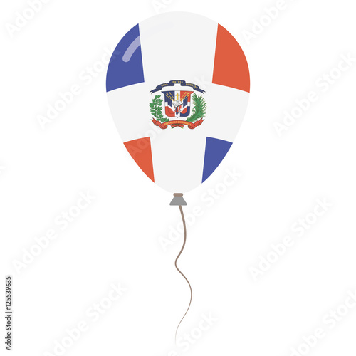 Dominican Republic national colors isolated balloon on white background. Independence day patriotic poster. Flat style National day vector illustration. Free Download Dominican Republic national colors isolated balloon on white background. Independence day patriotic poster. Flat style National day vector illustration. - GFXLoad