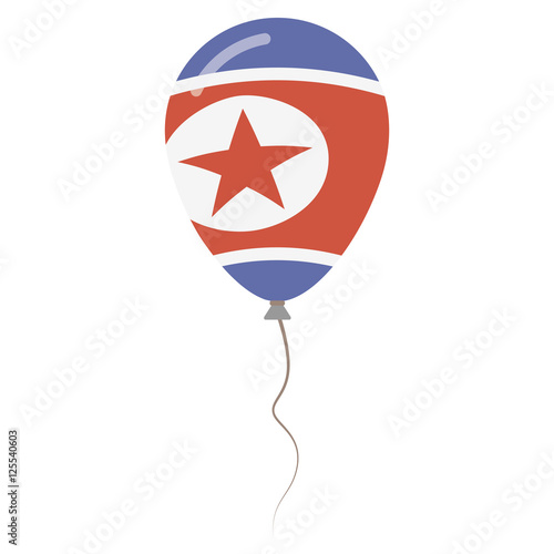 Free Download Democratic People's Republic of Korea national colors isolated balloon on white background. Independence day patriotic poster. Flat style National day vector illustration. - GFXLoad