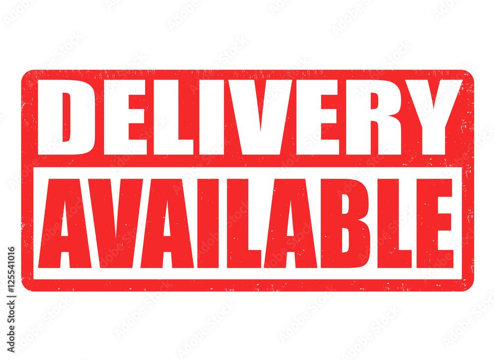 Delivery available sign or stamp Delivery available sign or stamp