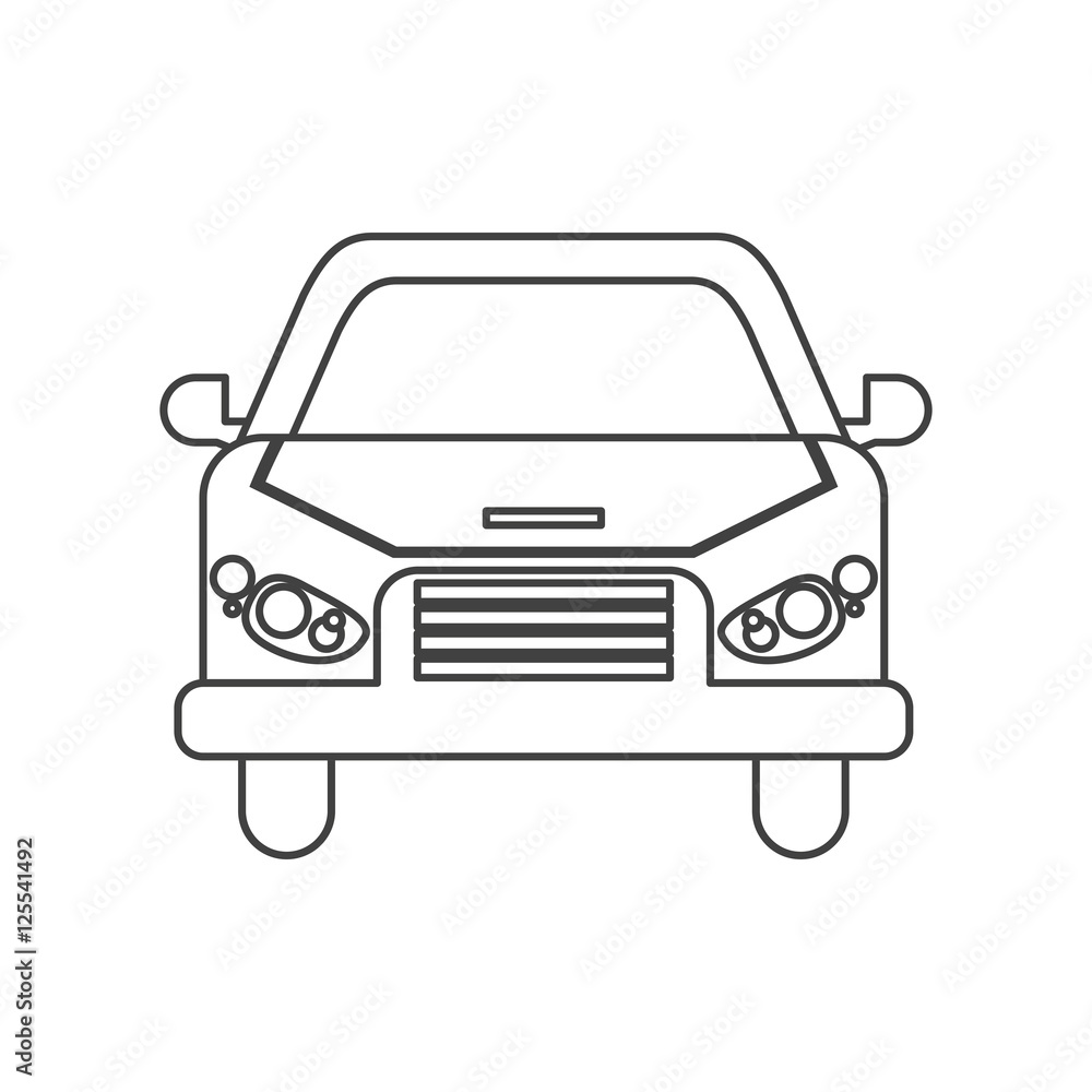 car vehicle silhouette icon. Automobile auto transportation and transport theme. Isolated design. Vector illustration