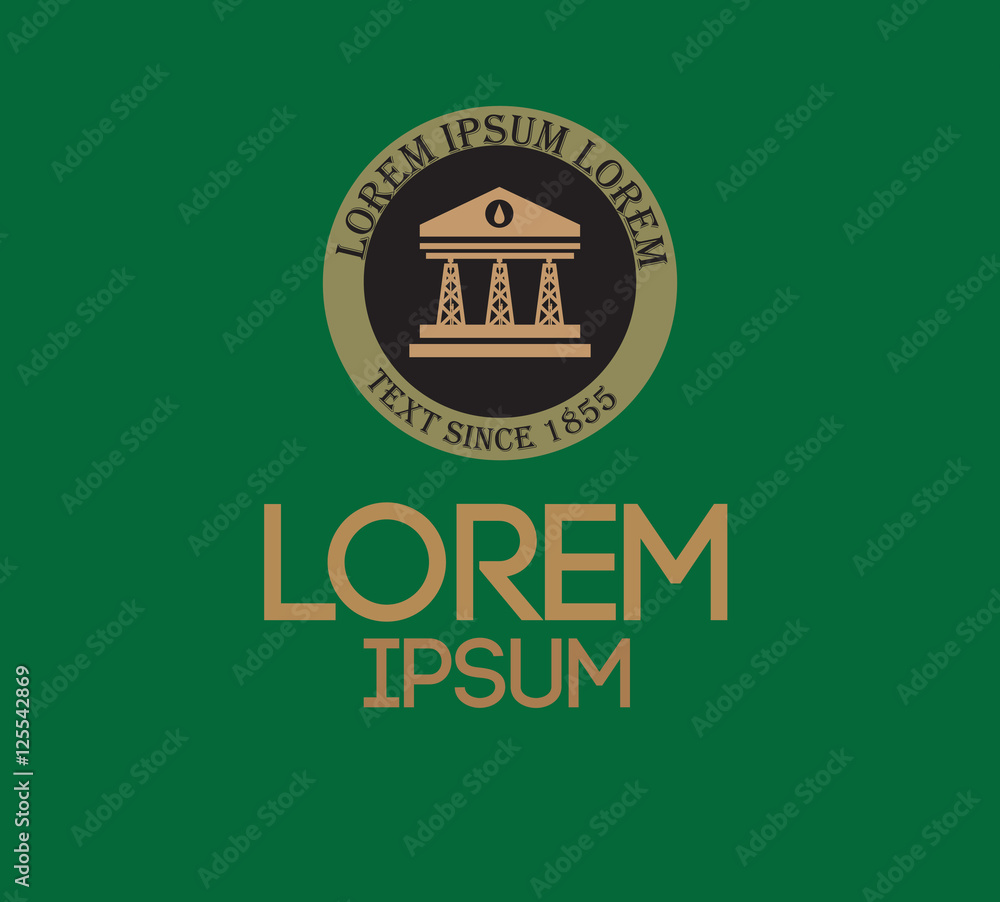 Obraz premium Drilling company design logo