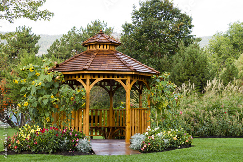 Fotomurale Cedar Gazebo Backyard Garden Park