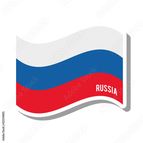 russia patriotic flag isolated icon vector illustration design
