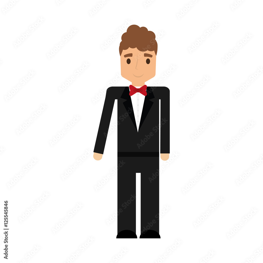 elegant man male isolated icon vector illustration design