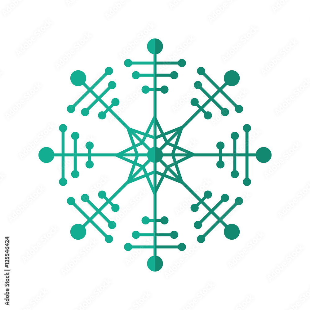 Snowflake icon. Christmas season decoration and celebration theme. Isolated design. Vector illustration Snowflake icon. Christmas season decoration and celebration theme. Isolated design. Vector illustration