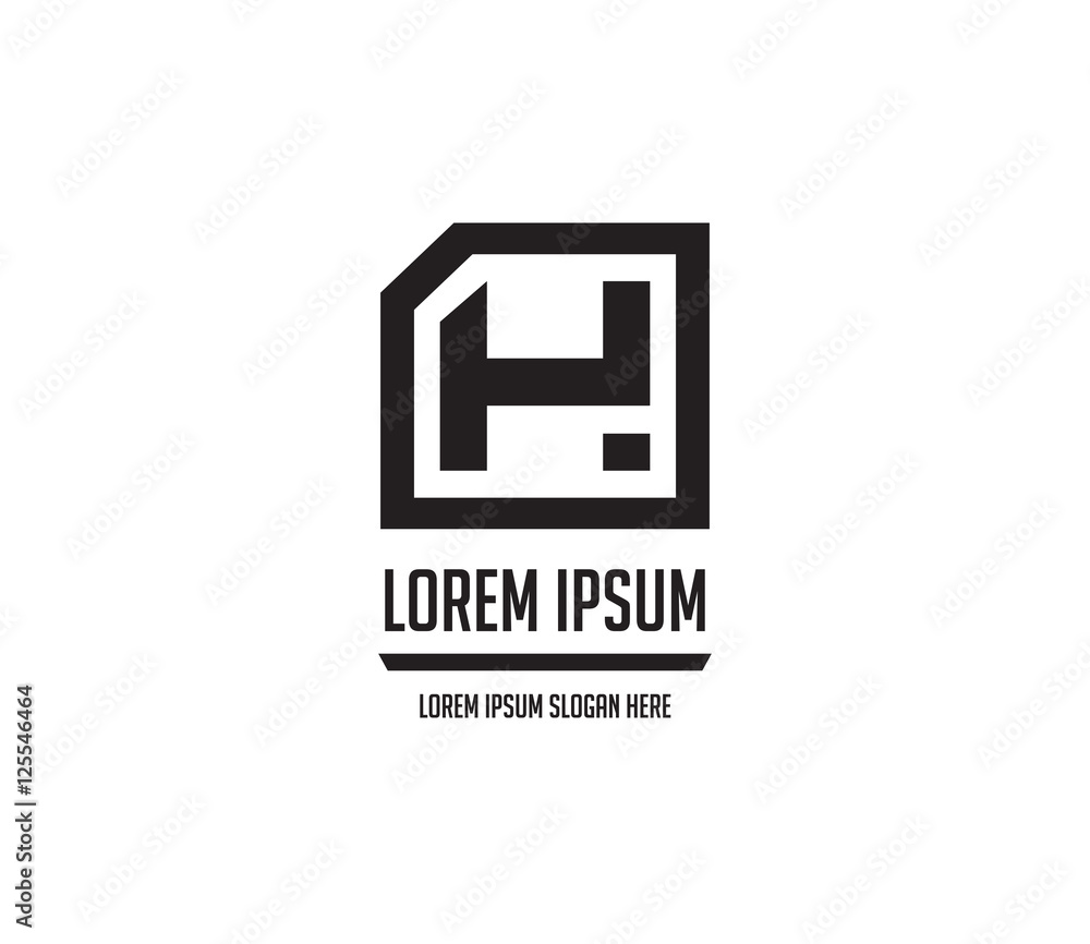 H Logo Monogram Design