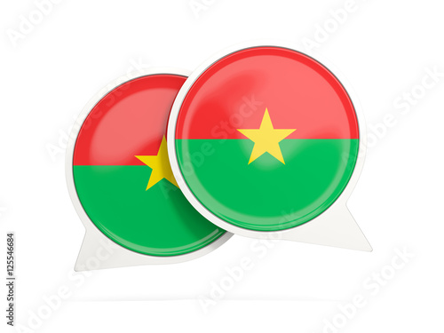 Flag of burkina faso, round chat icon