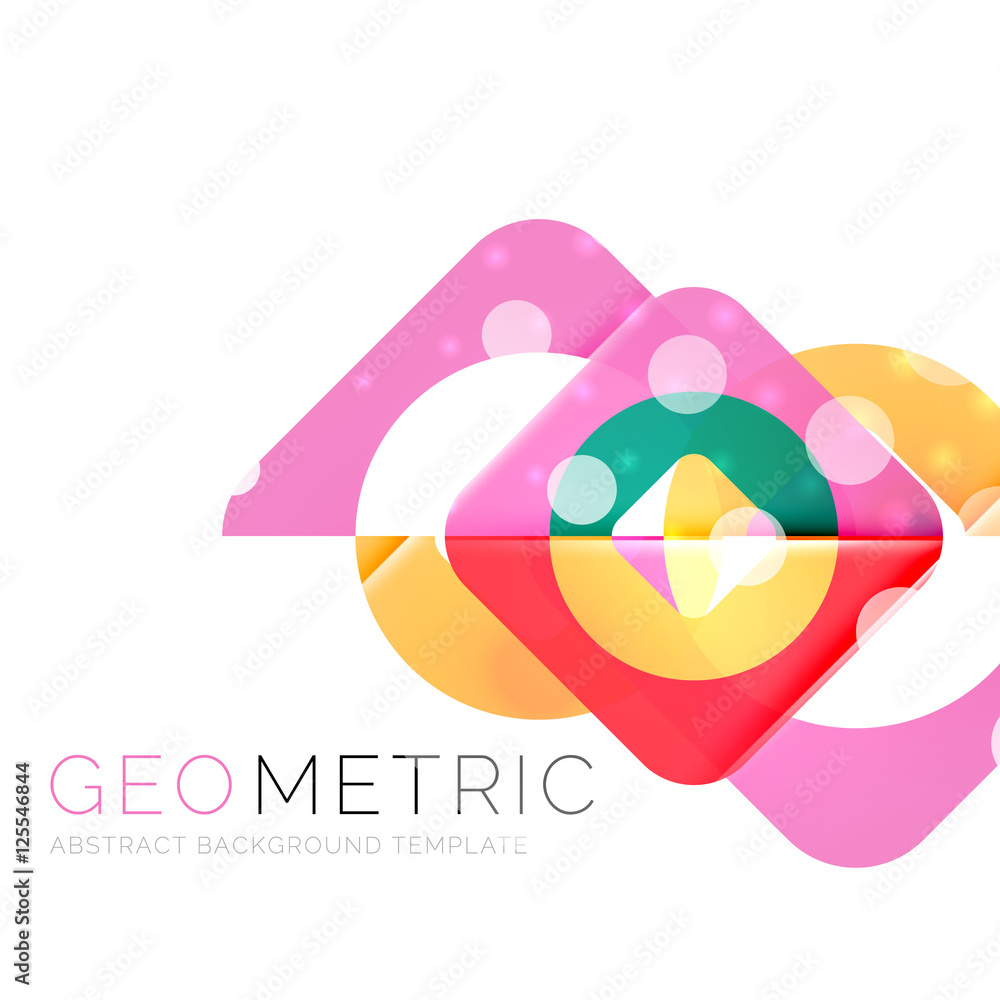 Obraz premium Geometrical minimal abstract background with light effects