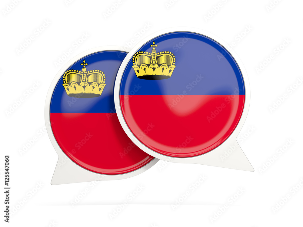 Flag of liechtenstein, round chat icon Flag of liechtenstein, round chat icon