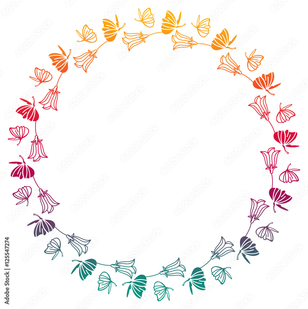 Obraz premium Decorative gradient frame with empty space for text or picture.