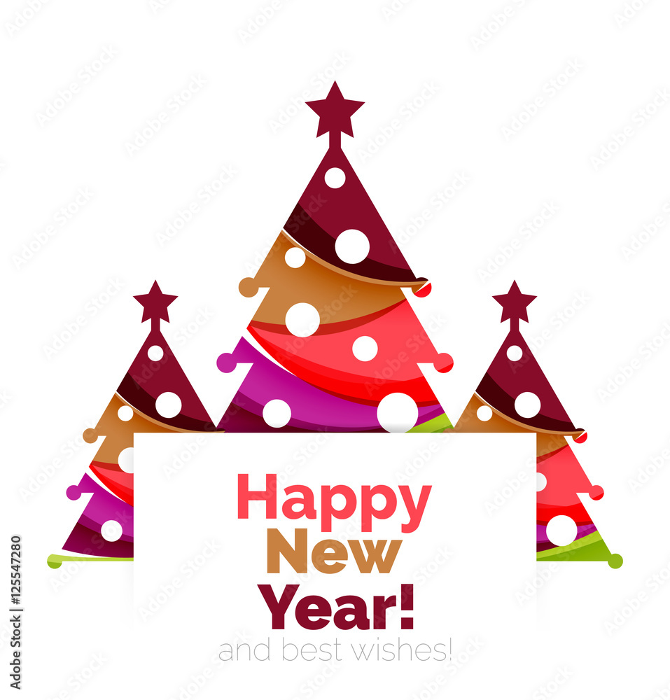 Happy New Year and Chrismas holiday greeting card elements Happy New Year and Chrismas holiday greeting card elements