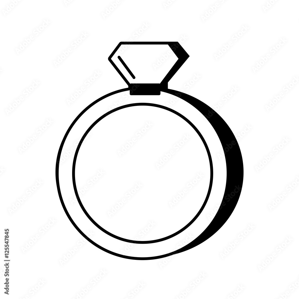 wedding rings isolated icon vector illustration design
