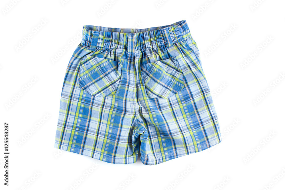 Children plaid shorts