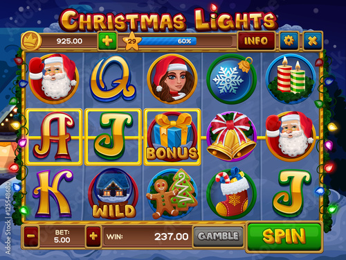 Christmas lights slots game