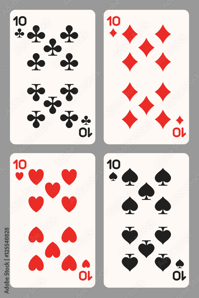 Playing cards ten Playing cards ten