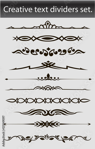 Creative text dividers set