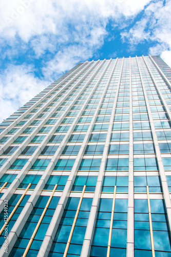 tall building with blue sky background