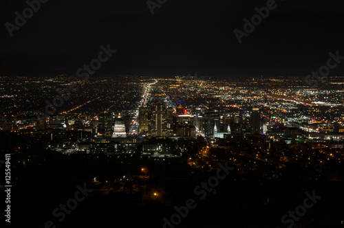 Salt Lake City At Night