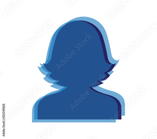 Optical Avatar Icon Design for Woman