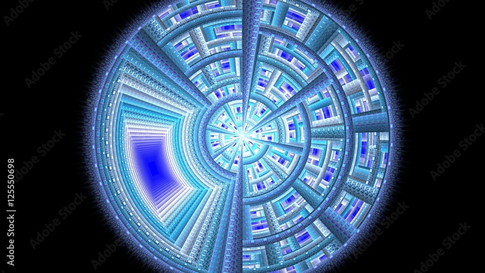 Naklejka premium Abstract fractal technical, background