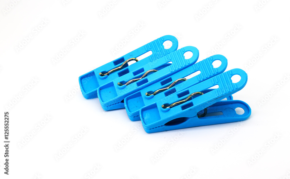 plastic clothespin on white background plastic clothespin on white background
