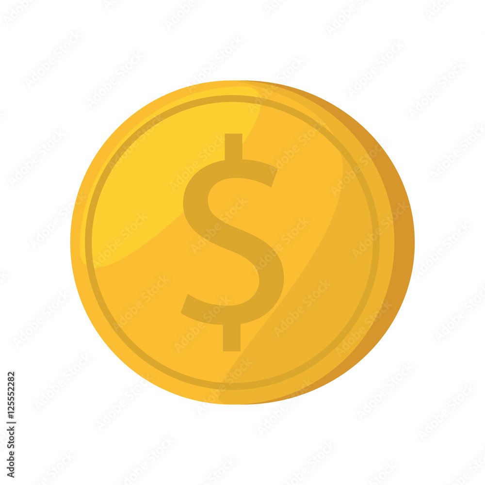 coin dollar isolated icon vector illustration design coin dollar isolated icon vector illustration design