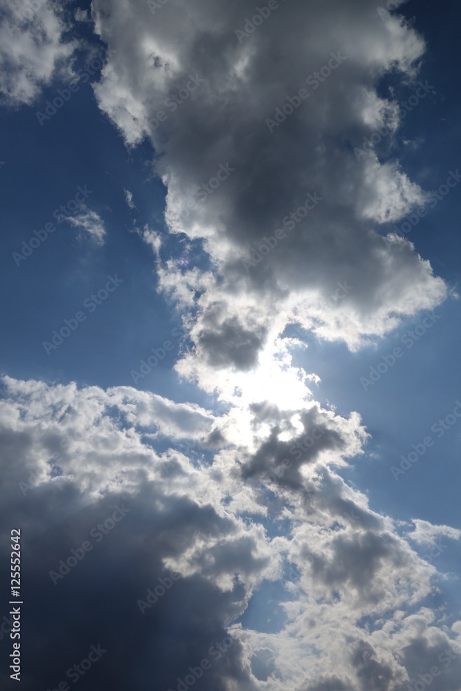 Fototapeta premium Clouds in the blue sky