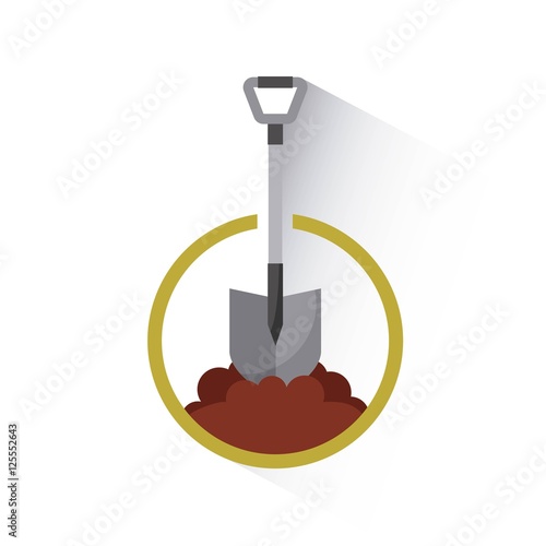 shovel tool isolated icon vector illustration design