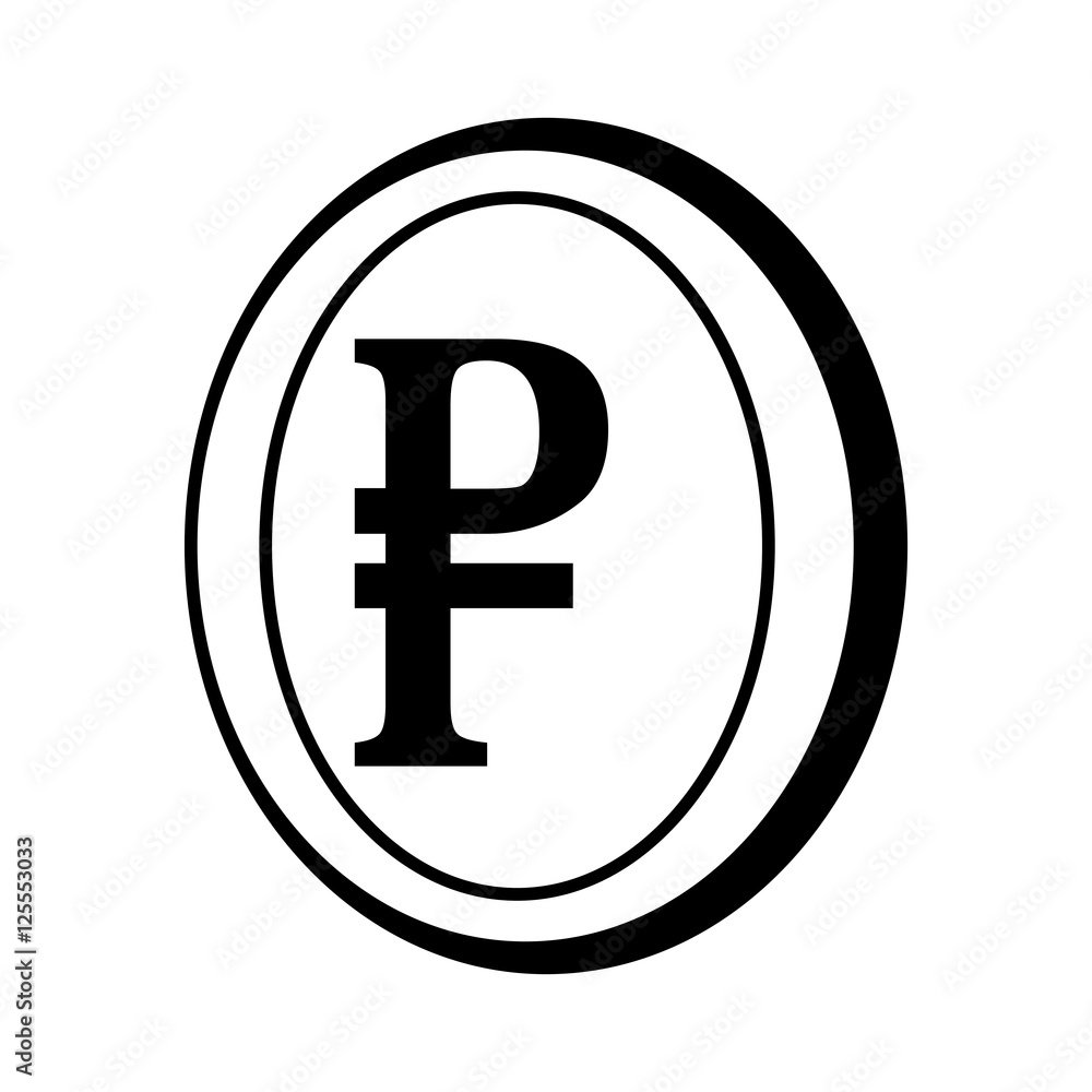 rouble coin isolated icon vector illustration design rouble coin isolated icon vector illustration design